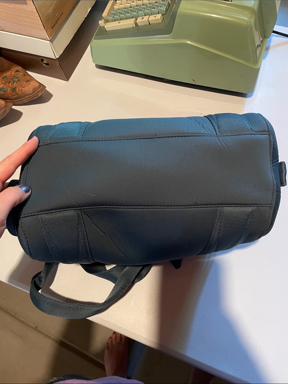Dagne Dover Neoprene Tote in Blue - Picture 7 of 14